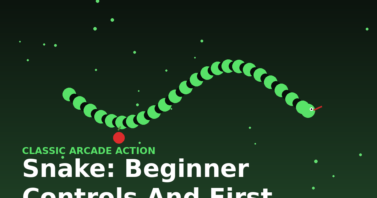 Snake: Beginner Controls and First Score